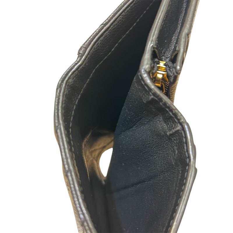 YSL 黑金二摺短夾-8