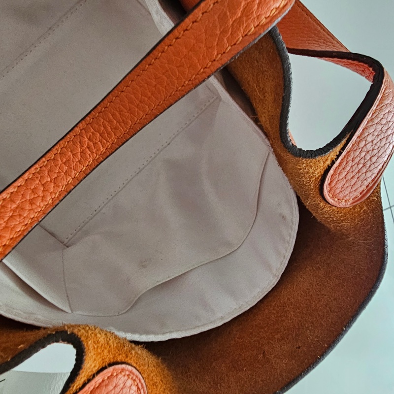 Hermes picotin18 橘色銀扣-6