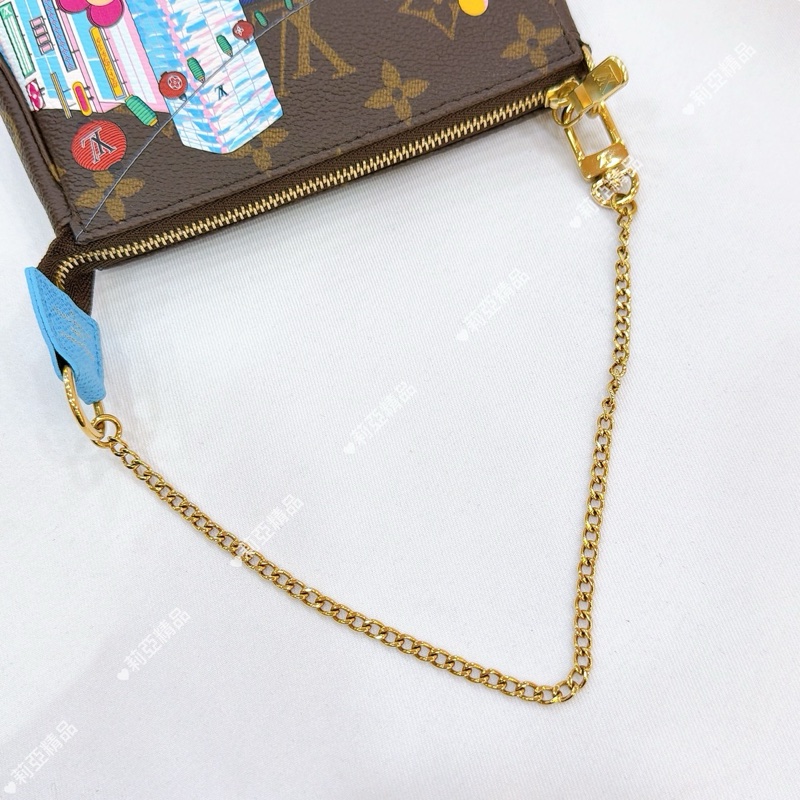 莉亞精品♡ LV  限定彩繪小麻將 二手-13