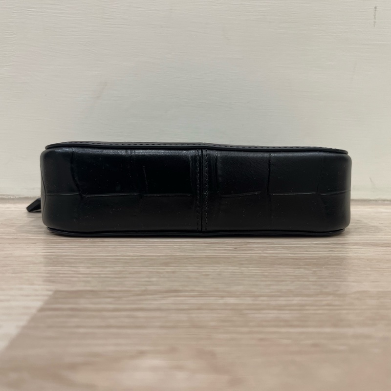 COACH NOLITA 19黑色鱷魚紋全皮鍊帶手提掛小包-8