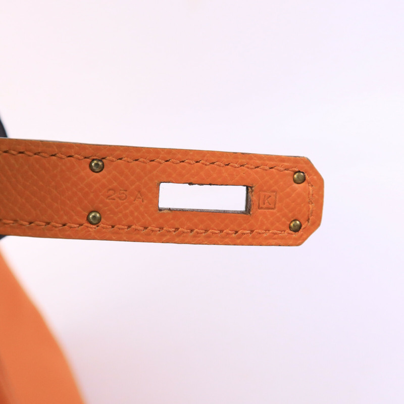HERMES Epsom皮革Birkin 30手挽袋Orange-7
