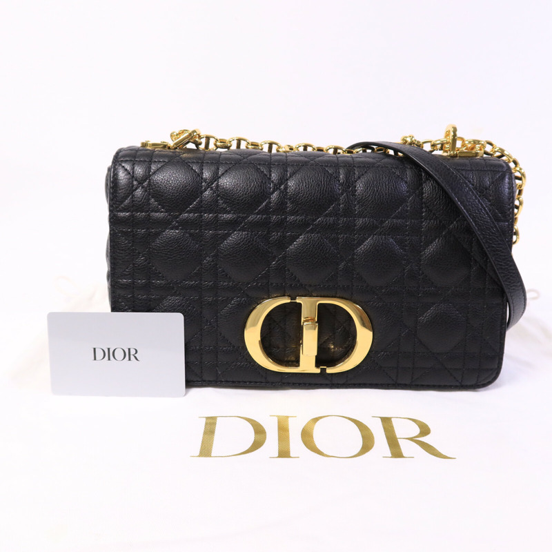Dior 牛皮皮革Caro Medium鏈帶手挽肩背兩用袋-9