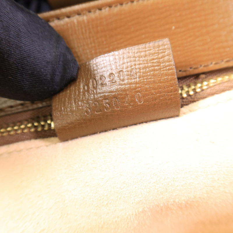 GUCCI 皮革/塗層帆布Horsebit 1955肩背袋-7