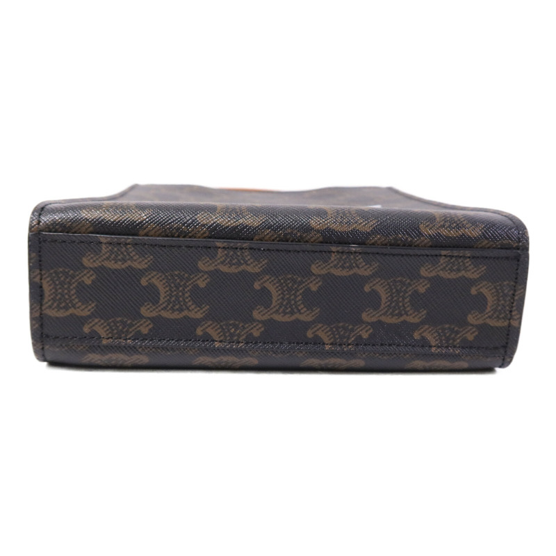 CELINE 皮革/塗層帆布Mini Vertical Cabas手挽肩背兩用袋-3