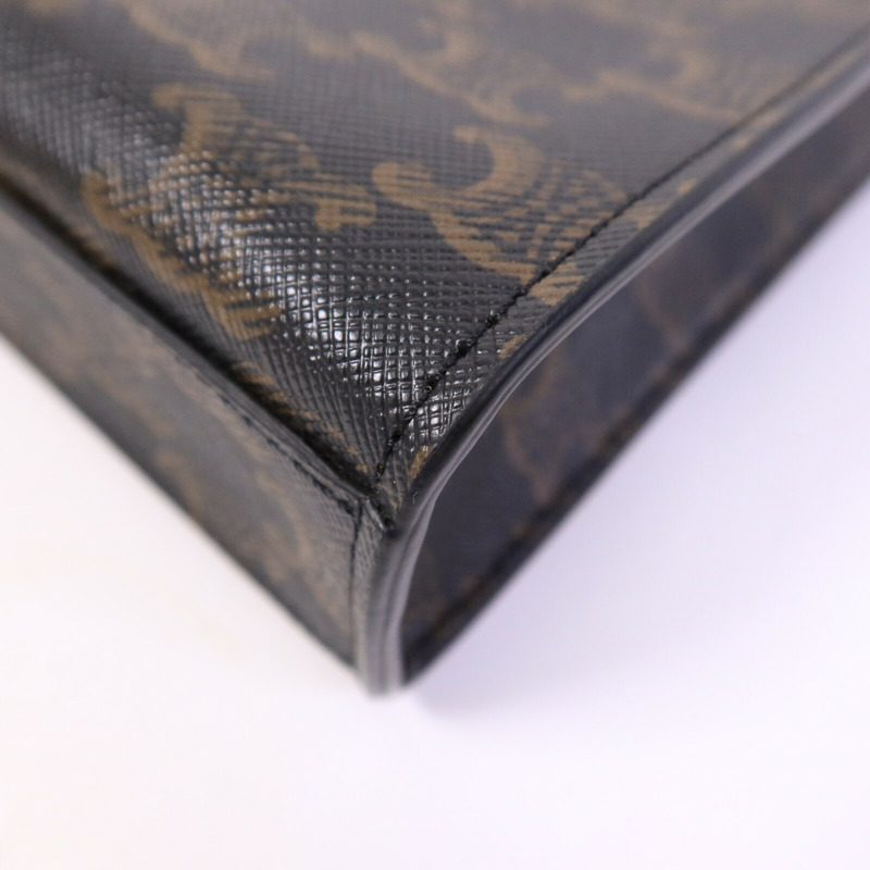 CELINE 皮革/塗層帆布Mini Vertical Cabas手挽肩背兩用袋-8