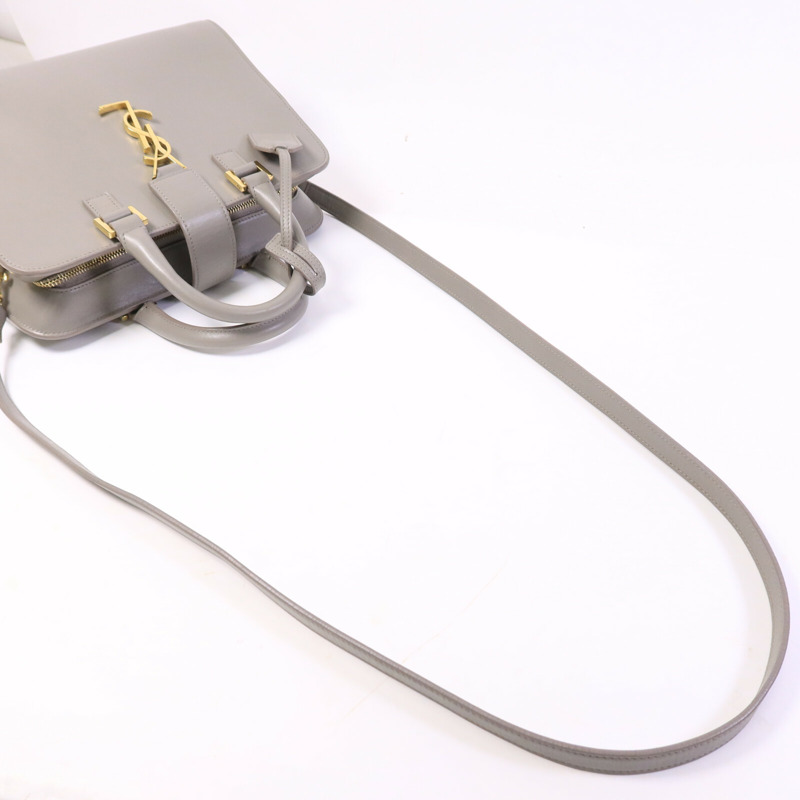 SAINT LAURENT 牛皮皮革Baby Cabas手挽肩背兩用袋-8