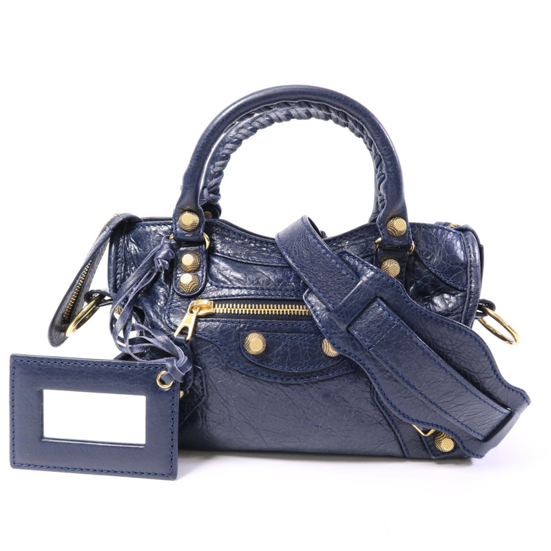 BALENCIAGA 牛皮皮革Mini City手挽肩背兩用袋-9