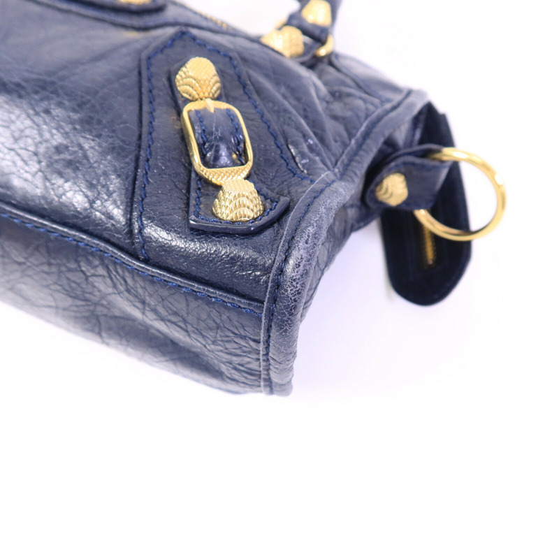 BALENCIAGA 牛皮皮革Mini City手挽肩背兩用袋-10