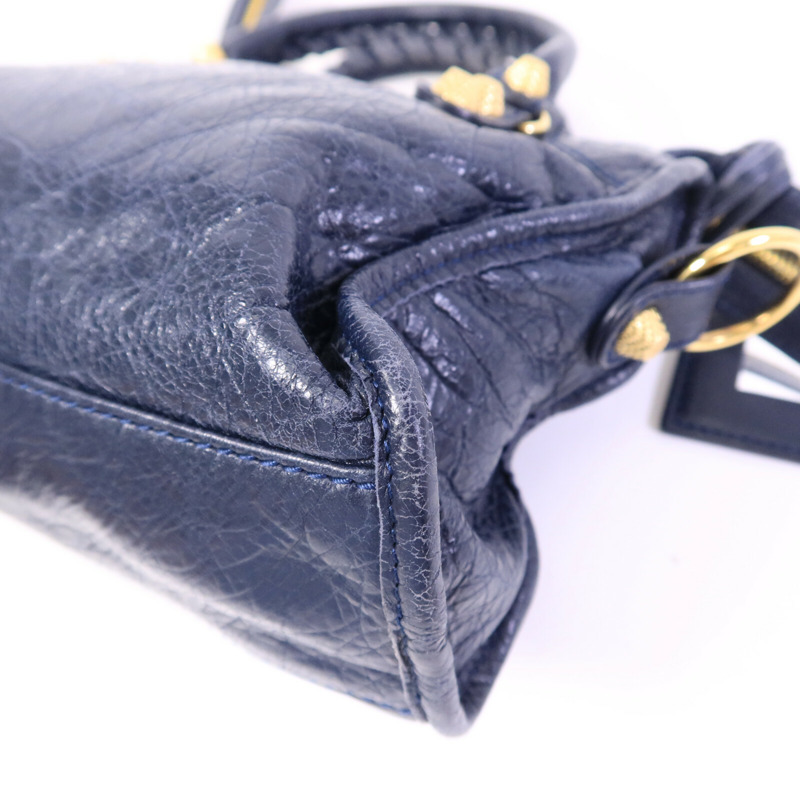 BALENCIAGA 牛皮皮革Mini City手挽肩背兩用袋-12