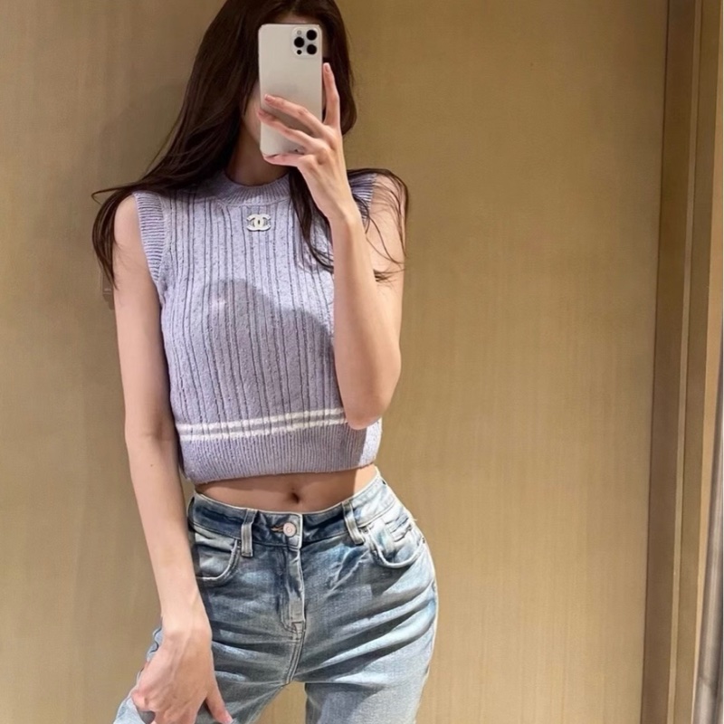 Chanel✨香芋紫色無袖背心💜 #36-0