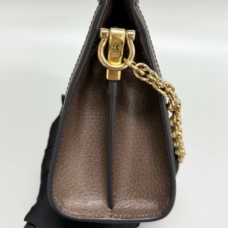 GUCCI古馳ophidia系列OP小號夾子包金色鏈條包🌐-15