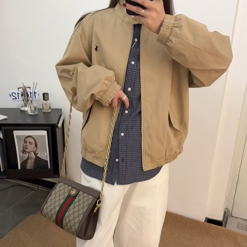 GUCCI古馳ophidia系列OP小號夾子包金色鏈條包🌐-20