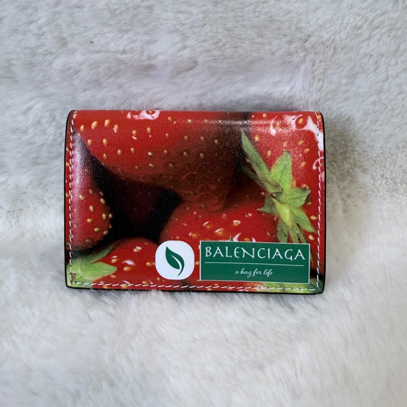 Balenciaga✨巴黎世家草莓卡包零錢包短夾-0