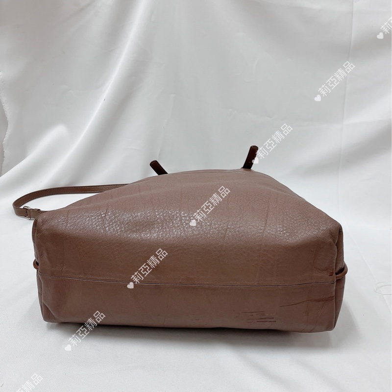 莉亞精品♡ Tod’s 牛皮藕紫手提肩背包 二手美包-6