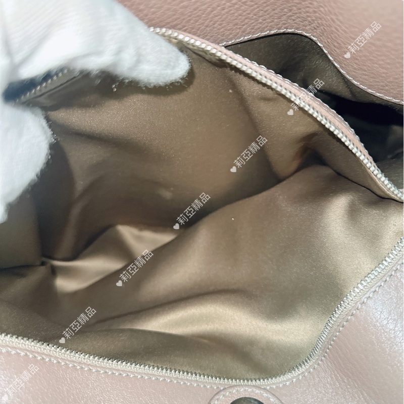 莉亞精品♡ Tod’s 牛皮藕紫手提肩背包 二手美包-14