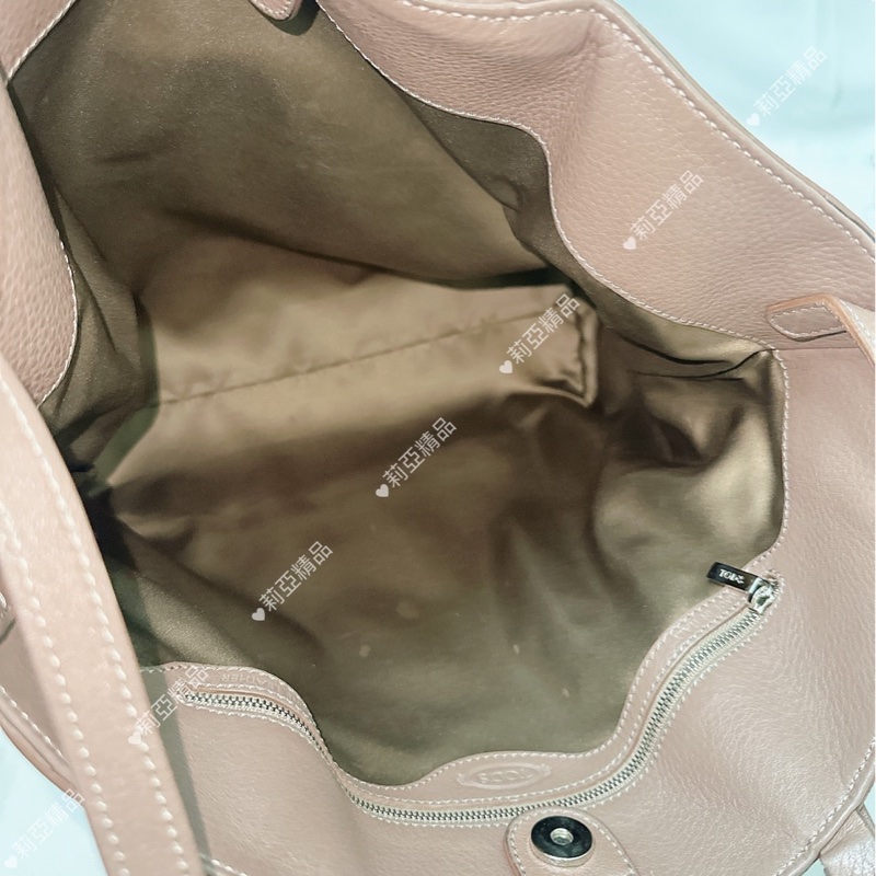 莉亞精品♡ Tod’s 牛皮藕紫手提肩背包 二手美包-15