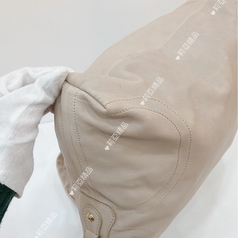 莉亞精品♡ Tod’s 奶灰多層拉鏈包 二手美包-9