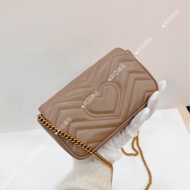 莉亞精品♡ Gucci Super mini奶茶色 二手美包-3