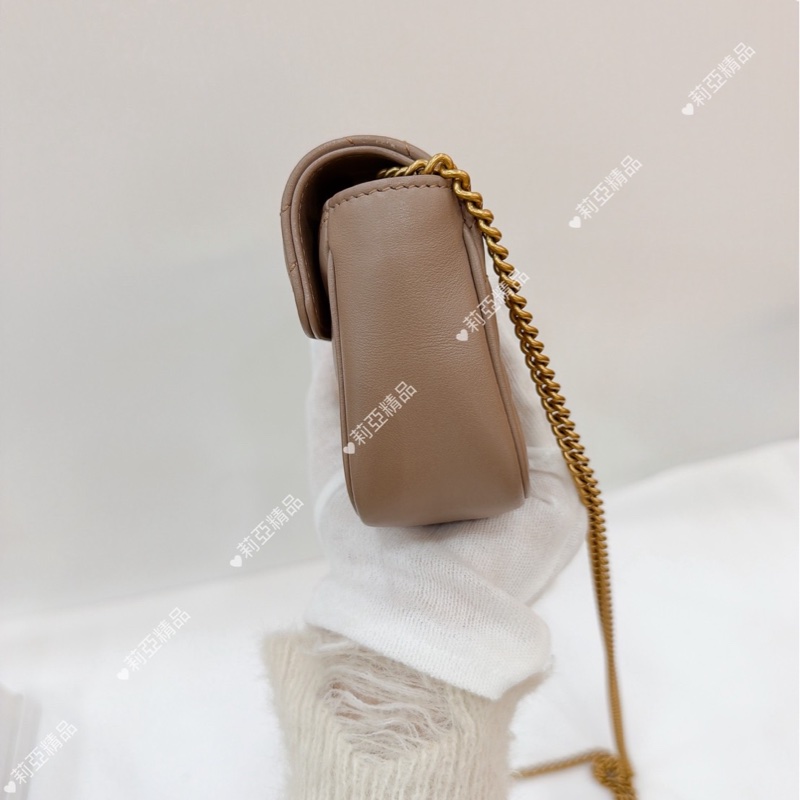 莉亞精品♡ Gucci Super mini奶茶色 二手美包-4