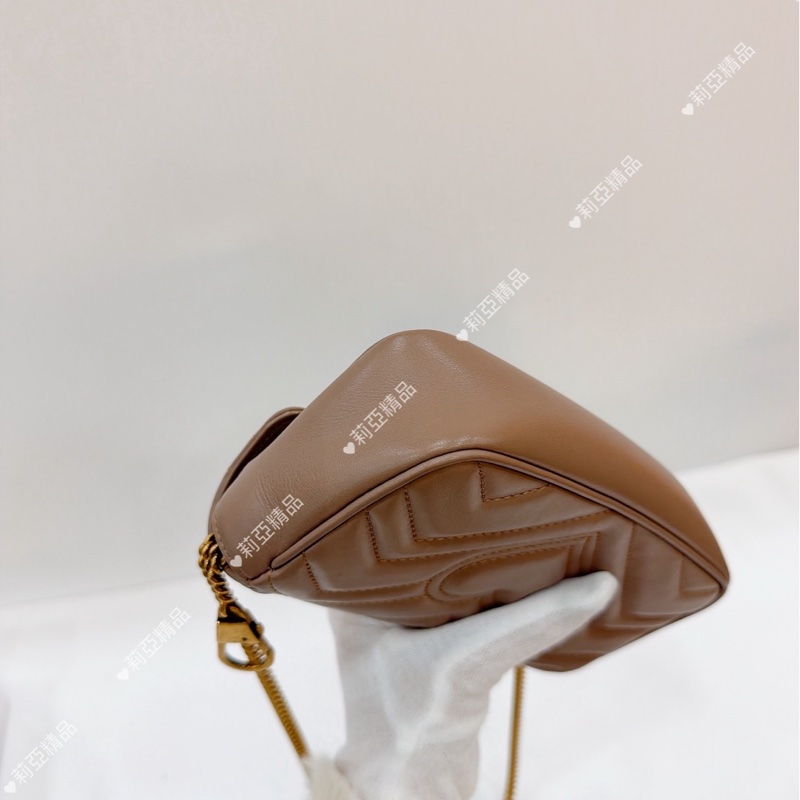 莉亞精品♡ Gucci Super mini奶茶色 二手美包-8