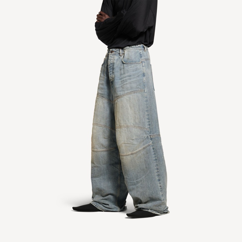 Balenciaga✨ 2026櫃上款5萬多 MEN'S BAGGY PANTS IN LIGHT BLUE #XS-12