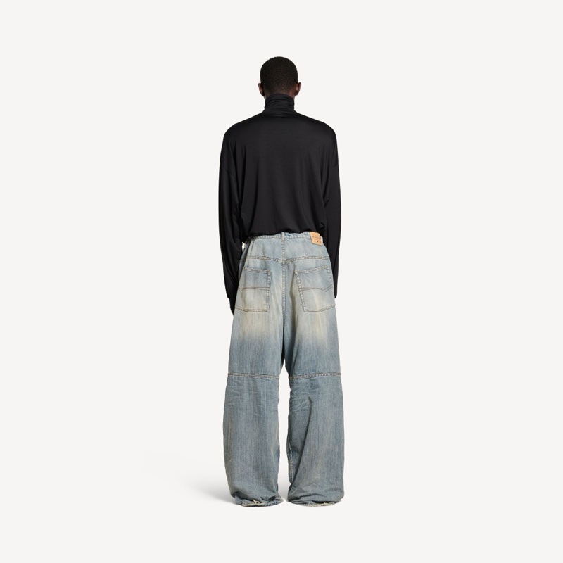 Balenciaga✨ 2026櫃上款5萬多 MEN'S BAGGY PANTS IN LIGHT BLUE #XS-13