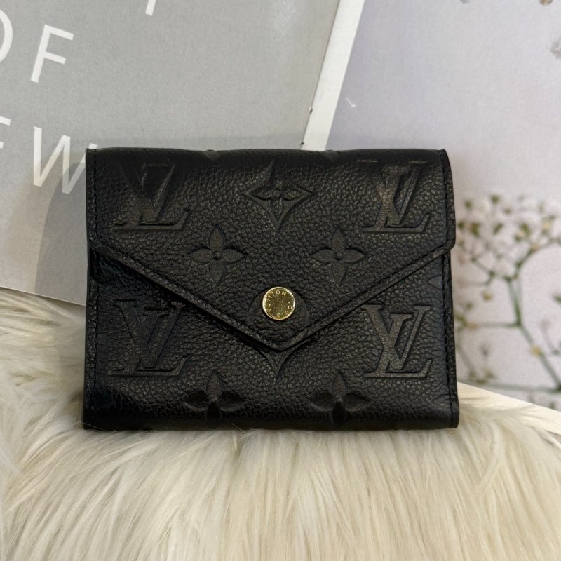 全新 LV Victorine 黑壓紋短夾-1