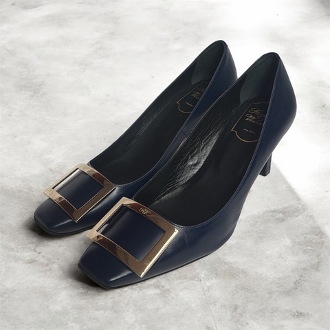 Roger Vivier RV 藍銀頭高跟鞋 38.5 二手