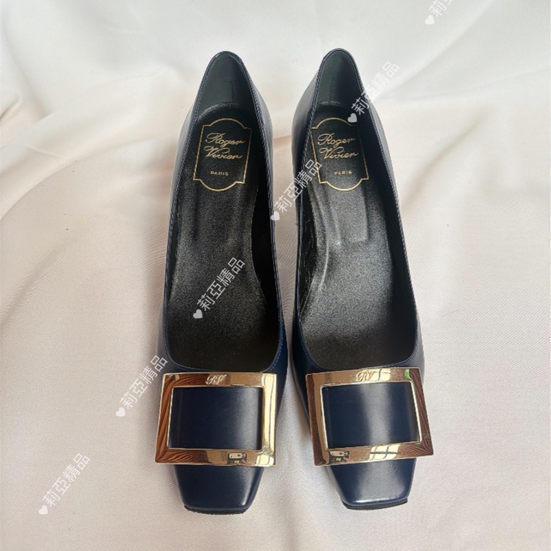 Roger Vivier RV 藍銀頭高跟鞋 38.5 二手-2