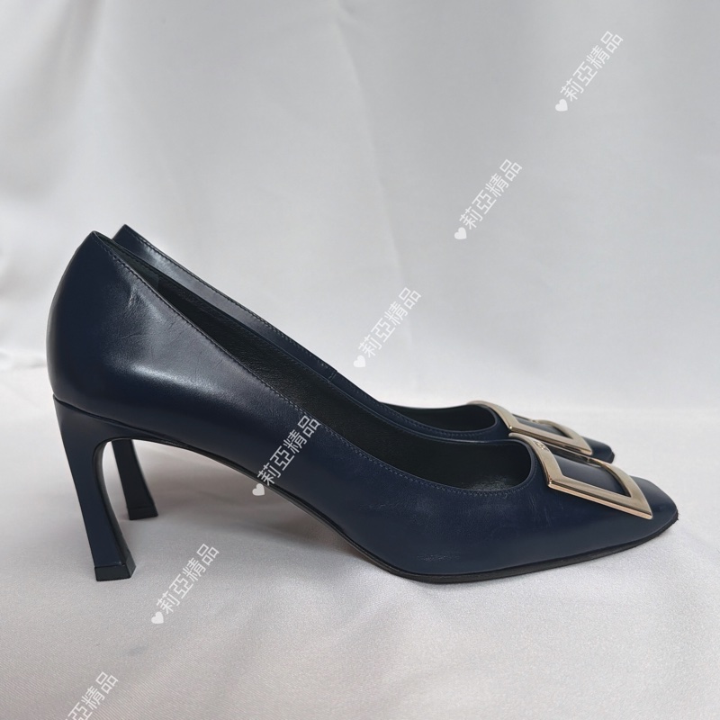 Roger Vivier RV 藍銀頭高跟鞋 38.5 二手-4