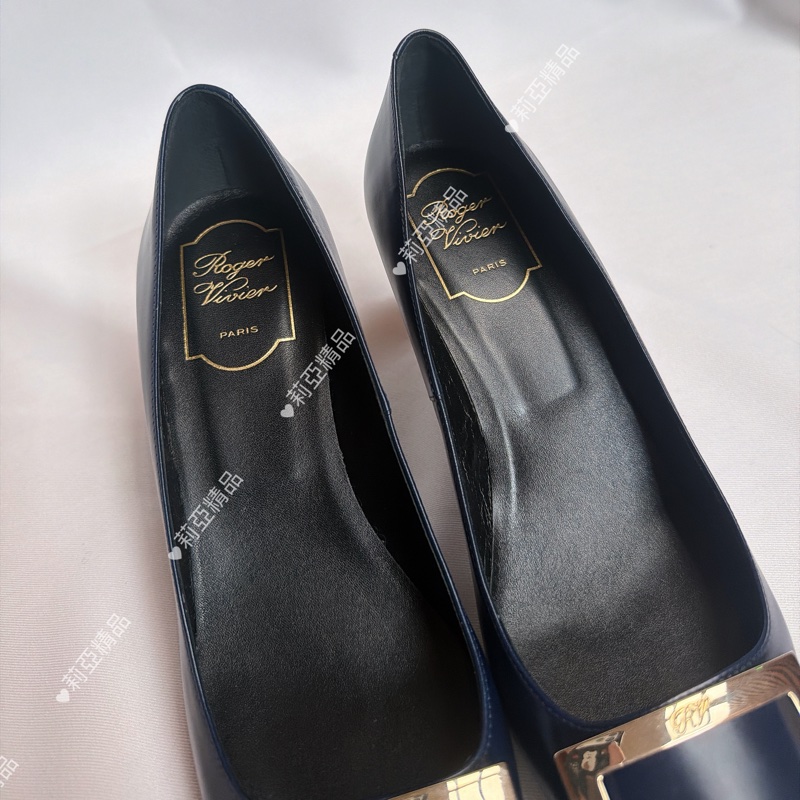 Roger Vivier RV 藍銀頭高跟鞋 38.5 二手-6