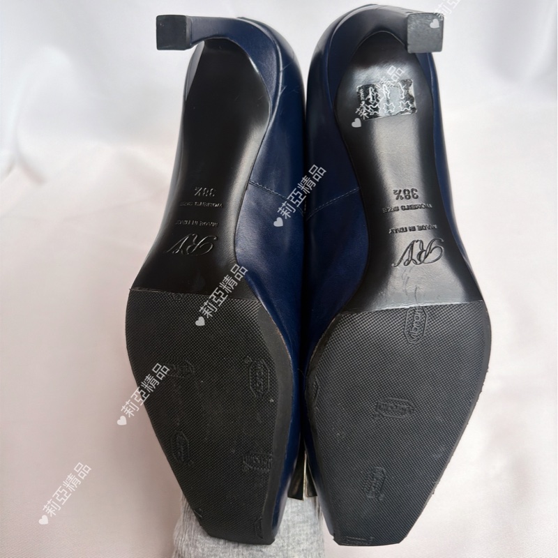 Roger Vivier RV 藍銀頭高跟鞋 38.5 二手-7