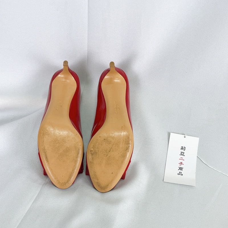 Ferragamo 菲拉格慕 魚口高根鞋 7.5 二手-5