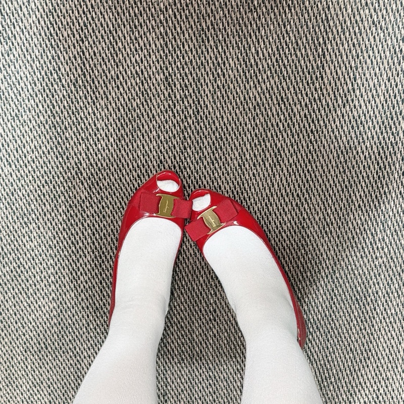 Ferragamo 菲拉格慕 魚口高根鞋 7.5 二手-10