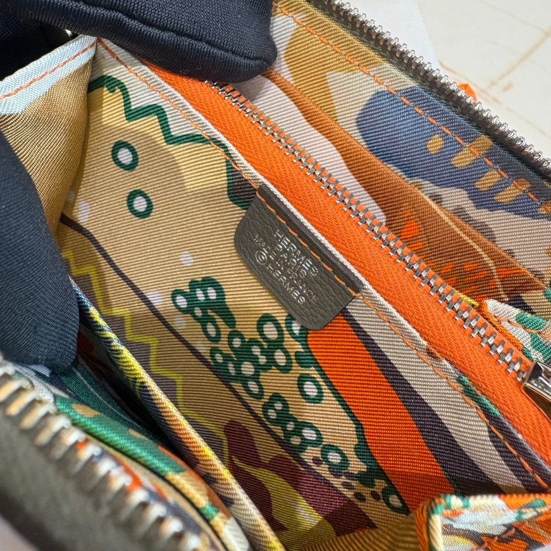 *SHIHNA名牌精品* HERMÈS 絲巾短夾大象灰 W刻-6