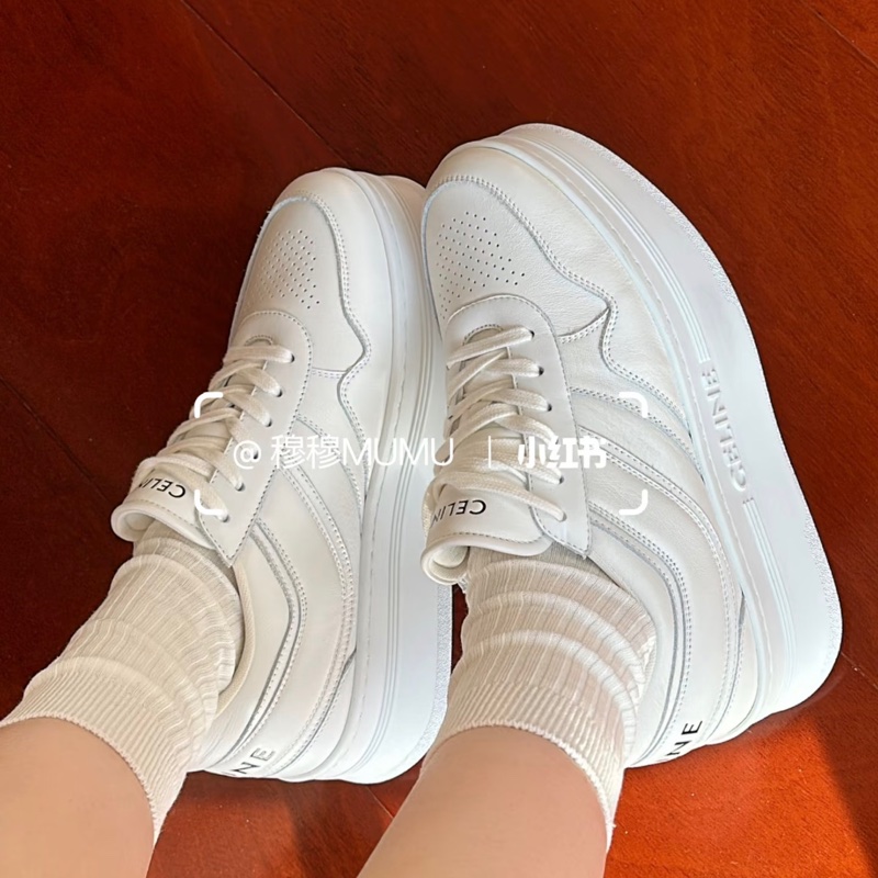 CELINE 厚底小白鞋 #38 二手-1