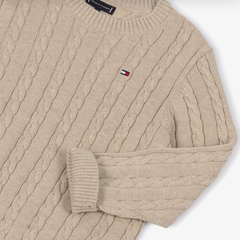 Tommy Hilfiger 湯米 麻花毛衣針織毛衣（奶茶色）
