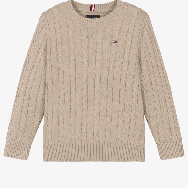 Tommy Hilfiger 湯米 麻花毛衣針織毛衣（奶茶色）-1