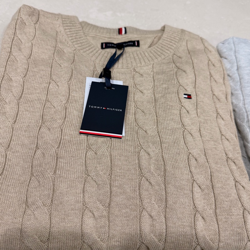 Tommy Hilfiger 湯米 麻花毛衣針織毛衣（奶茶色）-3