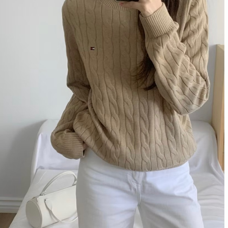 Tommy Hilfiger 湯米 麻花毛衣針織毛衣（奶茶色）-4