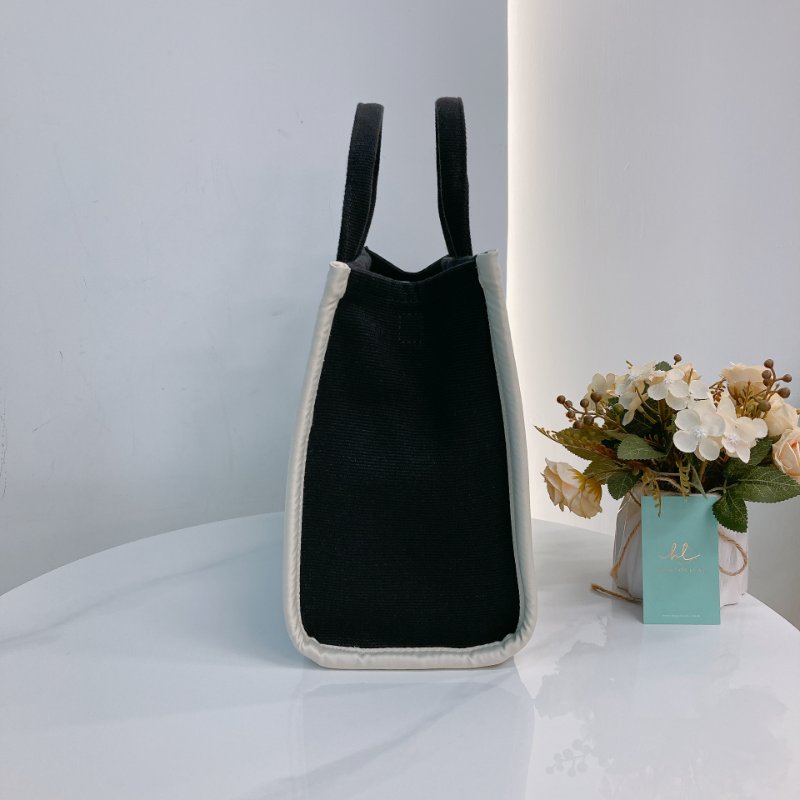MS0671 Marc Jacobs 馬克 雅各布斯 三用 托特包 中號 帆布 黑色 銀扣 The Tote Bag Medium 30cm Canvas Black x PHW-2