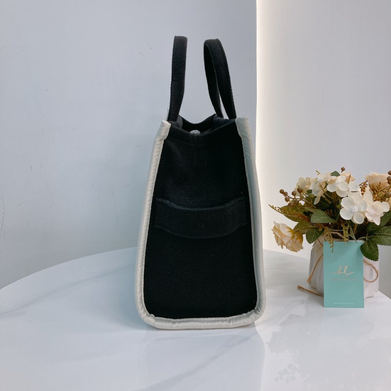MS0671 Marc Jacobs 馬克 雅各布斯 三用 托特包 中號 帆布 黑色 銀扣 The Tote Bag Medium 30cm Canvas Black x PHW-3