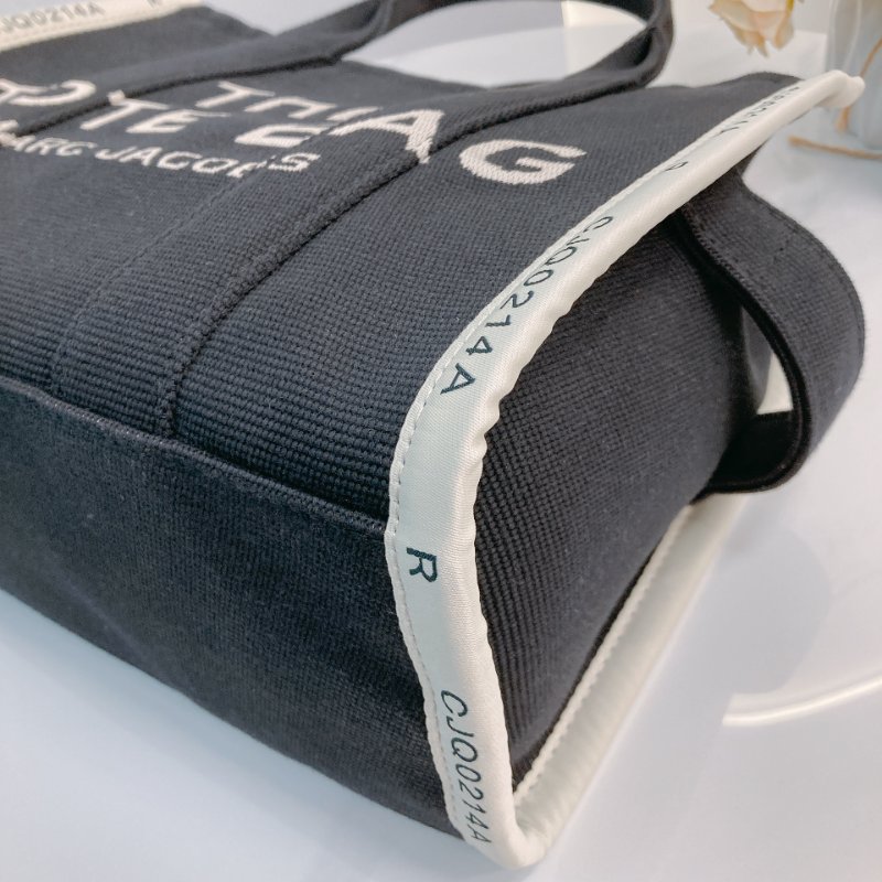 MS0671 Marc Jacobs 馬克 雅各布斯 三用 托特包 中號 帆布 黑色 銀扣 The Tote Bag Medium 30cm Canvas Black x PHW-6