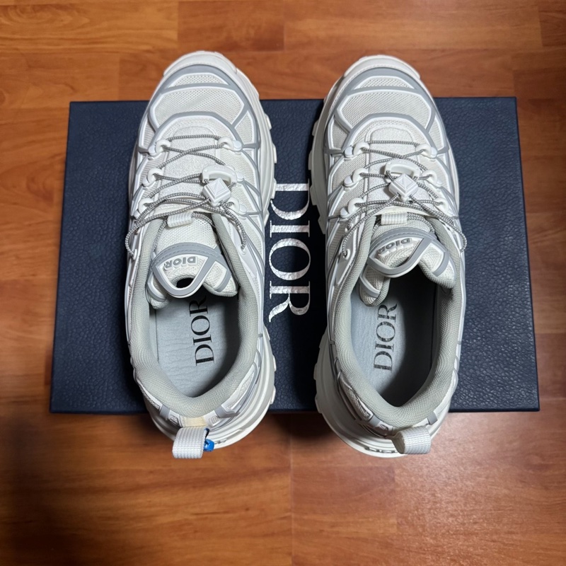 Dior迪奧B31藤格紋低幫運動鞋 男士休閒鞋 白色 40碼-3