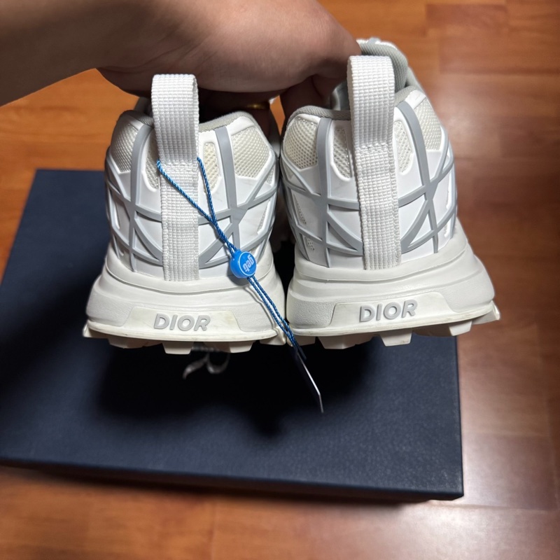 Dior迪奧B31藤格紋低幫運動鞋 男士休閒鞋 白色 40碼-4