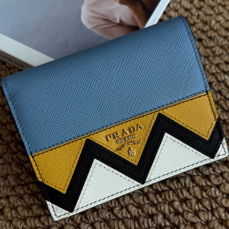 Prada 普拉達 限定拼皮錢包 🈚附件-0