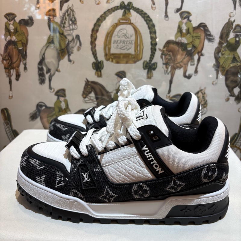 lv trainer 新款黑白牛仔胖丁  8.5/42.5碼  99新-4