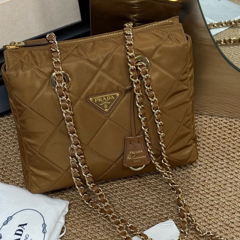 普拉達/PRADA新款焦糖色尼龍單肩 配件塵袋 掛飾 附件：塵袋-0