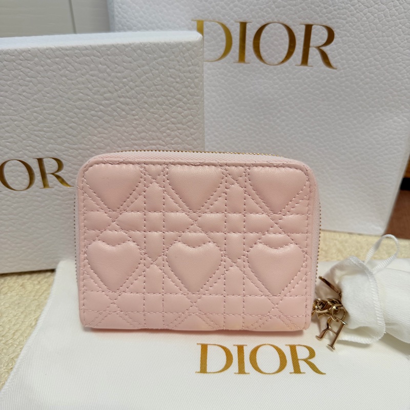 情人節限定款 Lady Dior Scarlet Wallet Pink-0