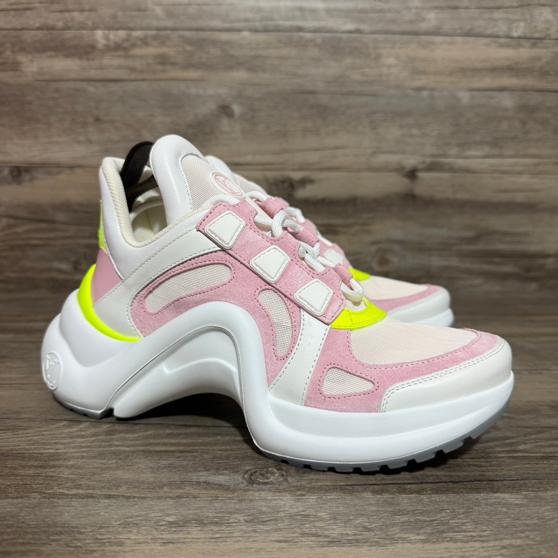 閒置新未使用LV路易威登 Archlight 運動鞋粉色白粉 36碼-1